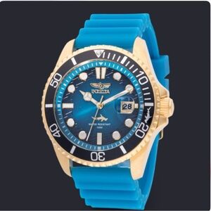 Men’s Invicta Blue and Gold Pro Diver Shark Watch